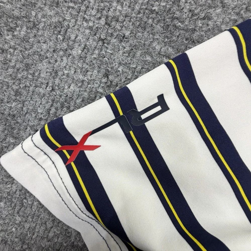 RLX Ralph Lauren Polo Golf Shirt XL Striped Performance Callaway Logo